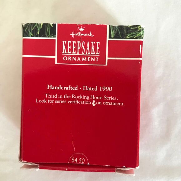 Hallmark Miniature Ornament Keepsake 1990 Rocking Horse 3rd in Series - Picture 6 of 7